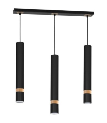 Lampa wisząca JOKER BLACK/WOOD 3xGU10