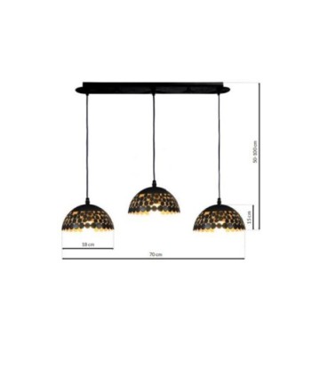 Lampa wisząca LISA BLACK 3xE27