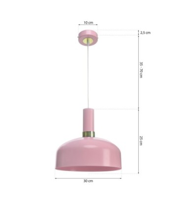 Lampa wisząca MALMO PINK 1xE27