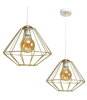 Lampa wisząca LUPO WHITE/GOLD 1xE27