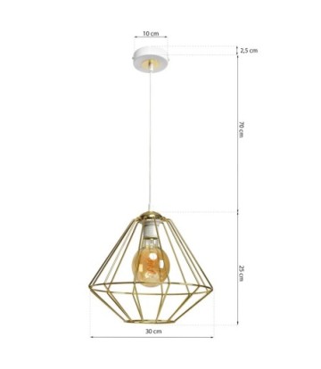 Lampa wisząca LUPO WHITE/GOLD 1xE27