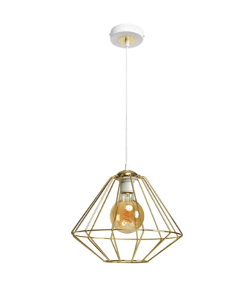 Lampa wisząca LUPO WHITE/GOLD 1xE27