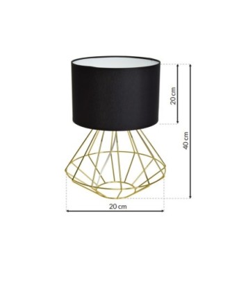 Lampa stojąca LUPO BLACK/GOLD 1xE27