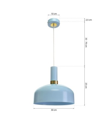 Lampa wisząca MALMO BLUE 1xE27