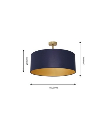 Lampa sufitowa BEN NAVY BLUE/GOLD 3xE27