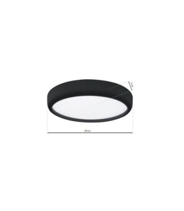 Plafon GEA BLACK 36W LED Ø390 mm