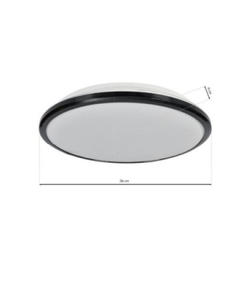 Plafon TERMA BLACK 24W LED IP44 Ø360 mm