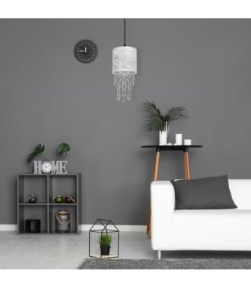 Lampa wisząca ALMERIA SILVER/BLACK 1xE27