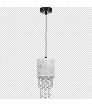 Lampa wisząca ALMERIA SILVER/BLACK 1xE27