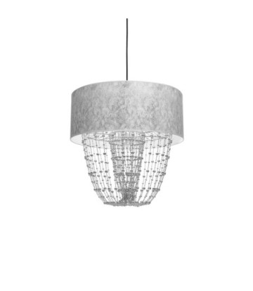 Lampa wisząca ALMERIA SILVER/BLACK 1xE27