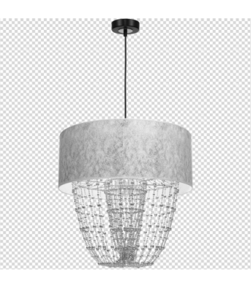 Lampa wisząca ALMERIA SILVER/BLACK 1xE27