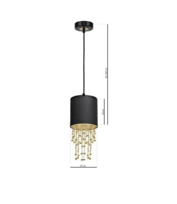 Lampa wisząca ALMERIA BLACK/GOLD 1xE27