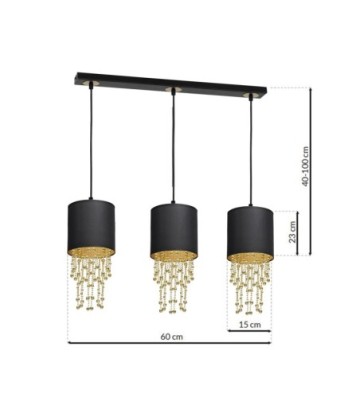 Lampa wisząca ALMERIA BLACK/GOLD 3xE27