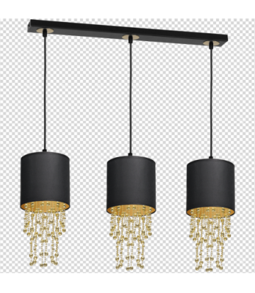 Lampa wisząca ALMERIA BLACK/GOLD 3xE27