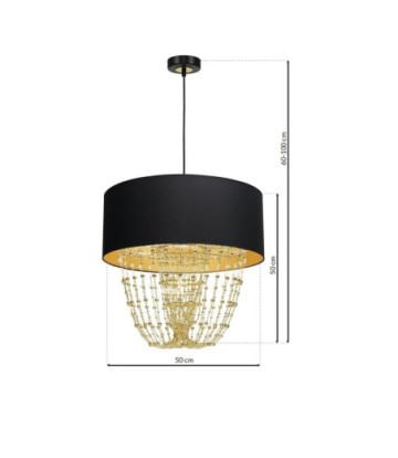 Lampa wisząca ALMERIA BLACK/GOLD 1xE27