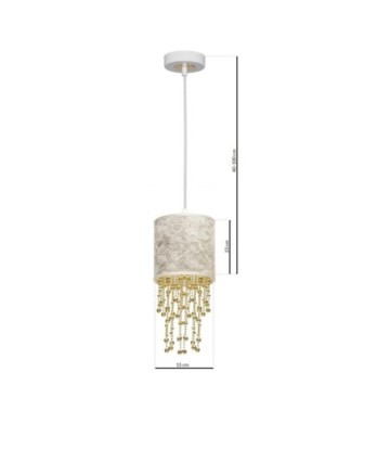 Lampa wisząca ALMERIA WHITE/GOLD 1xE27