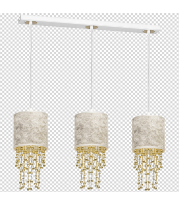 Lampa wisząca ALMERIA WHITE/GOLD 3xE27