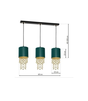 Lampa wisząca ALMERIA GREEN/GOLD 3xE27