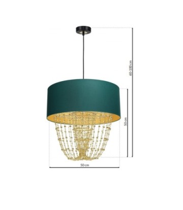 Lampa wisząca ALMERIA GREEN/GOLD 1xE27