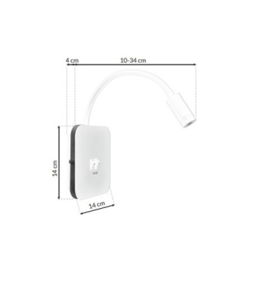 Lampka nocna BASE 8W+2W WHITE