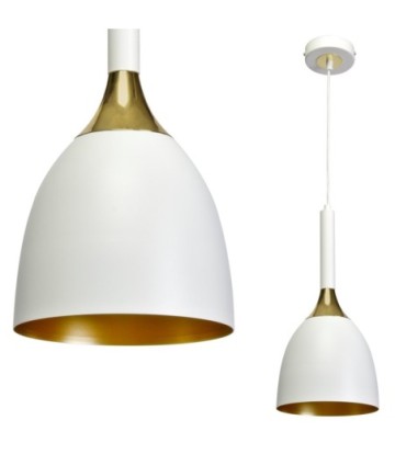 Lampa wisząca CLARK WHITE/GOLD 1xE27