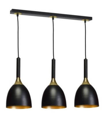 Lampa wisząca CLARK BLACK/GOLD 3xE27