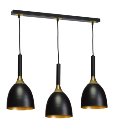 Lampa wisząca CLARK BLACK/GOLD 3xE27