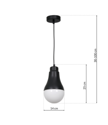 Lampa wisząca HELIOS BLACK 1xE14 40W