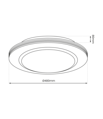 Plafon KELLY 48W LED Ø480 mm