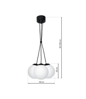 Lampa wisząca LIMA BLACK 3xE14