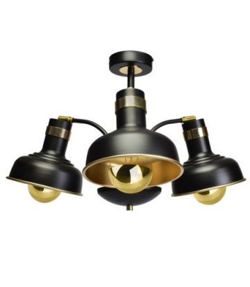 Lampa sufitowa MARGO BLACK/GOLD 3xE27