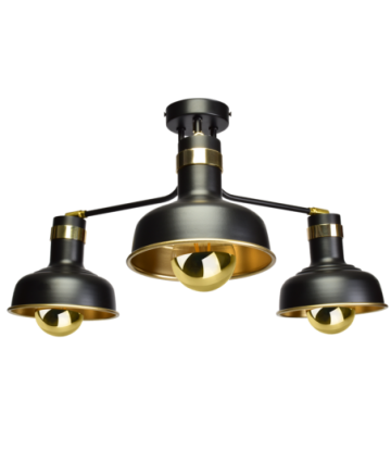 Lampa sufitowa MARGO 3xE27 BLACK/GOLD 3xE27