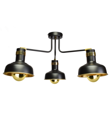 Lampa sufitowa MARGO 3xE27 BLACK/GOLD 3xE27