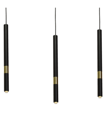 Lampa wisząca MONZA BLACK/GOLD 3xG9 8W