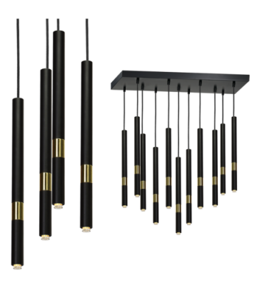 Lampa wisząca MONZA BLACK/GOLD 11xG9 8W