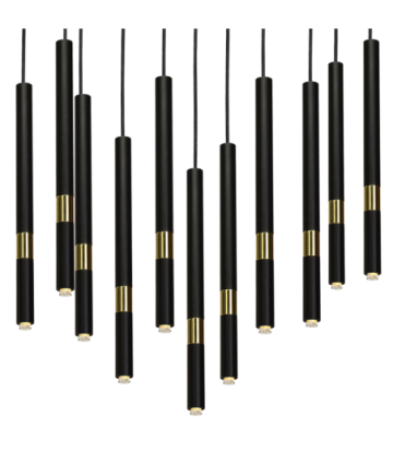 Lampa wisząca MONZA BLACK/GOLD 11xG9 8W