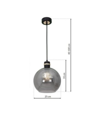 Lampa wisząca OMEGA BLACK/GOLD 1xE27