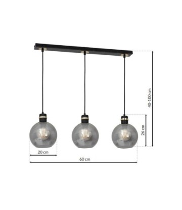 Lampa wisząca OMEGA BLACK/GOLD 3xE27