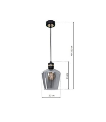 Lampa wisząca RICHMOND BLACK / GOLD 1xE27