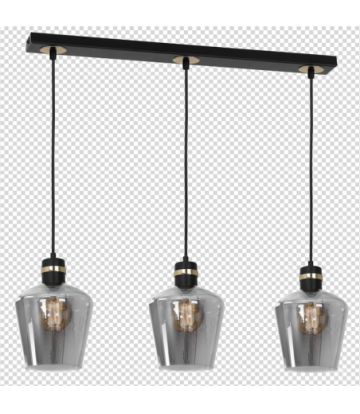 Lampa wisząca RICHMOND BLACK / GOLD 3xE27  Listwa