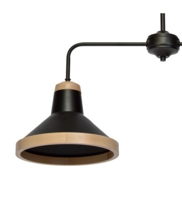 Lampa sufitowa SALMA BLACK / WOOD 2xE27