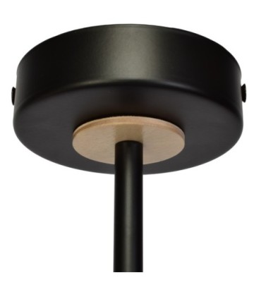 Lampa sufitowa SALMA BLACK / WOOD 2xE27