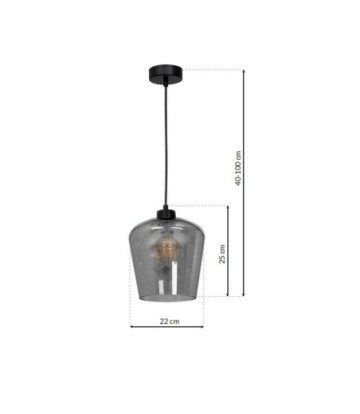 Lampa wisząca SANTIAGO SMOKED 1xE27