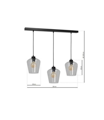 Lampa wisząca SANTIAGO CLEAR 3xE27