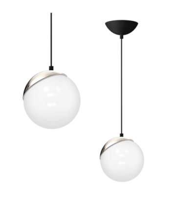 Lampa wisząca SFERA BLACK/CHROME 1xE14