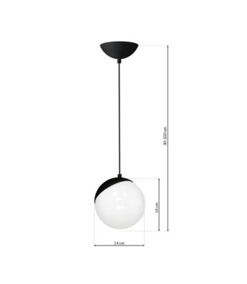 Lampa wisząca SFERA BLACK 1xE14