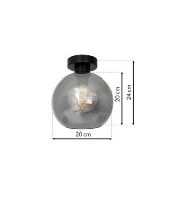 Lampa sufitowa SOFIA SMOKED 1xE27