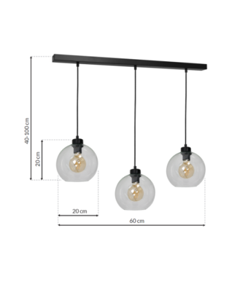 Lampa wisząca SOFIA CLEAR 3xE27