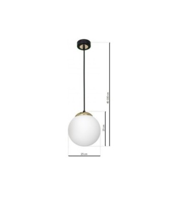 Lampa wisząca SPARTA BLACK / GOLD 1xE27