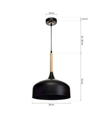 Lampa wisząca TAYLOR BLACK 1xE27 60W